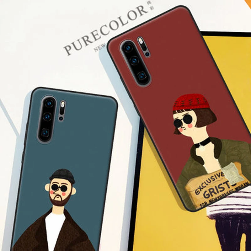 Для Huawei P30 pro чехол задняя крышка HD рисунок Леона убийца мультфильм мягкий