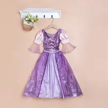 Детские ролевые игровые платья, фиолетовое платье, костюм Рапунцель, костюм на Хэллоуин,, fantasia vestidos