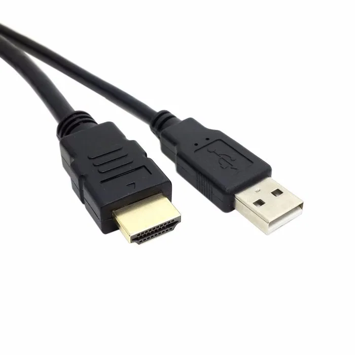 Combo USB 2.0 и HDTV HDMI 1.4 мужчин и женщин удлинитель с waterproofable крепление В виде ракушки 100 см 1 м 3ft