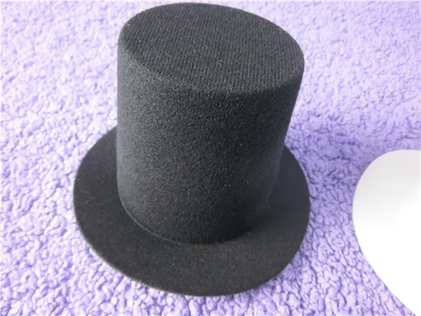 Миниатюрная Высокая шляпа для мужчин и женщин, шляпа-чародей для свадебной вечеринки, шапка EVA 9 см, шапка для миллинери, основа для рукоделия, однотонная шляпа для танцев для мужчин и женщин A006 - Цвет: black