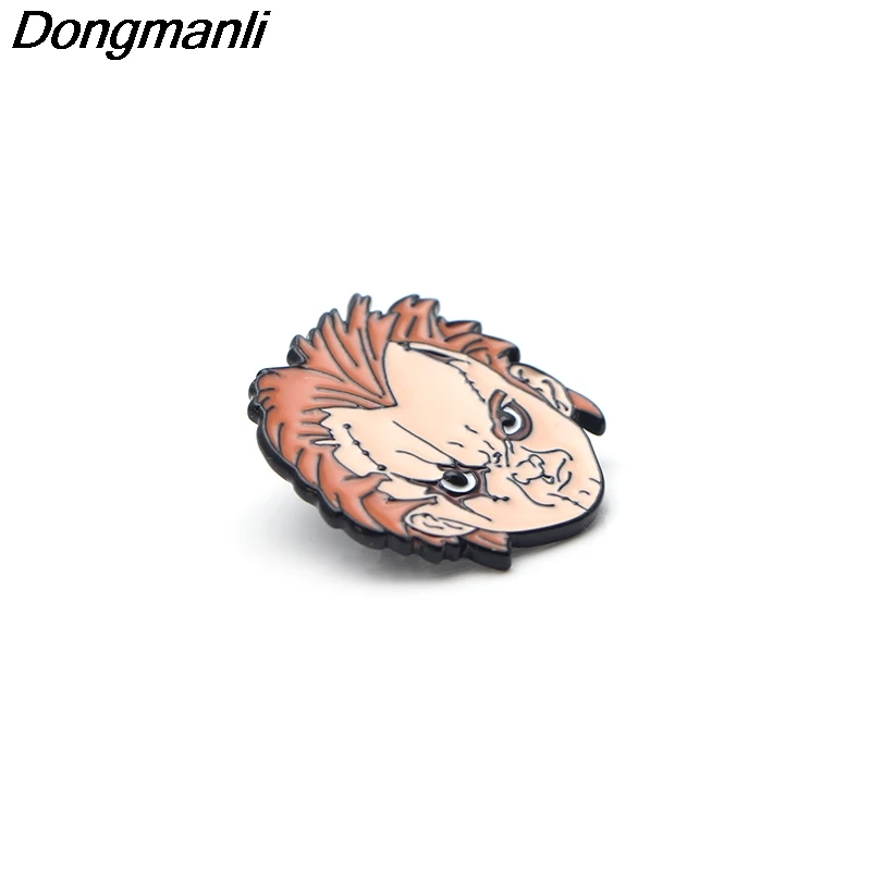 P2775 Dongmanli детская игра Чаки лицо эмаль булавки и броши для женщин мужчин лацкан