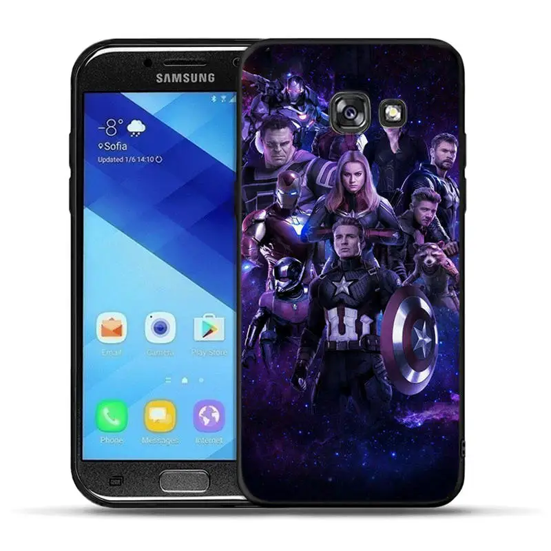 Принципиально для samsung Galaxy A30 A50 A3 A5 A6 A7 A8 A9 плюс крышка чехол черной Пантеры с изображением дедпула из комиксов Марвел танос ракушками - Цвет: H1213