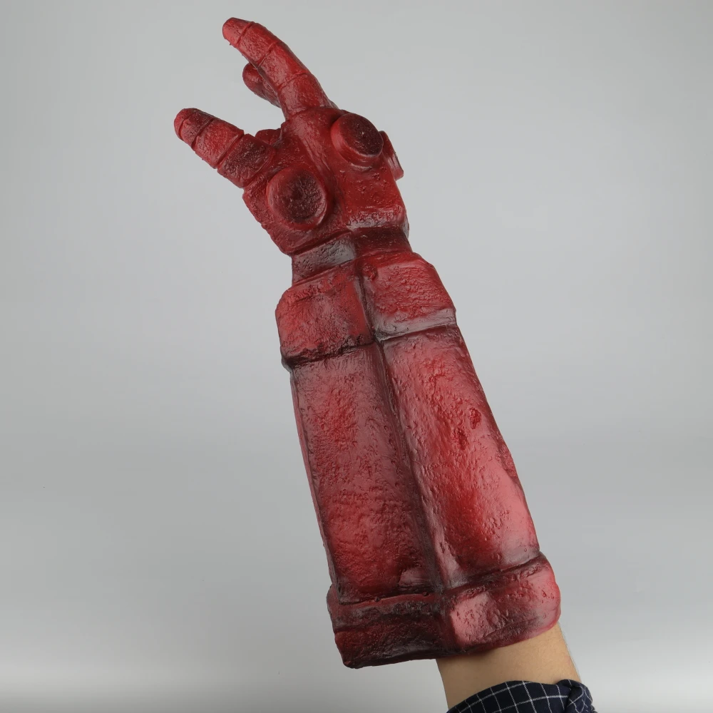 Hellboy Rise of the Blood Queen Glove Right Hand Cosplay Gloves Accessories Armor Latex Hand Gauntlet Party Halloween (18)