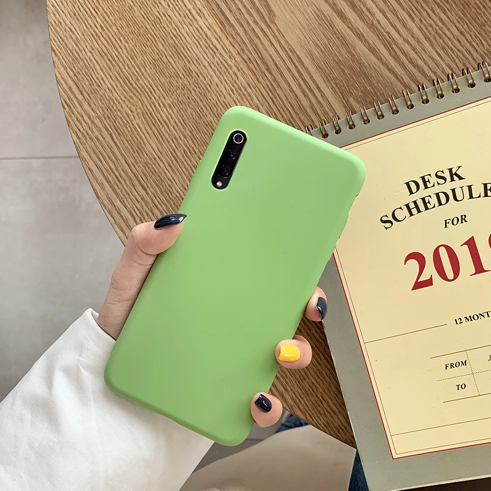 New Style Eco Green Matte Silicone Soft Case for Xiaomi 9 SE Mi 8 lite 8 PRO Mi 6 5 X Xiaomi A2 lite Protective Phone Cover (2)