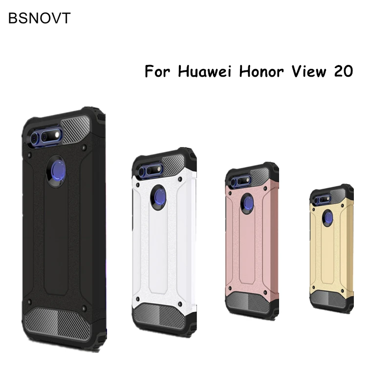 

Case Huawei Honor View 20 Cover Anti-knock Soft Silicone + Hard Plastic Case For Huawei Honor View 20 Funda Huawei Honor V20