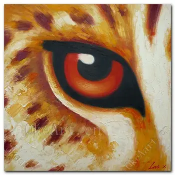 

Hand Painted Modern Oil Painting On Canvas Animal Painting Tiger Eye TE001 Home Decoration Wall Pictures Free Shipping