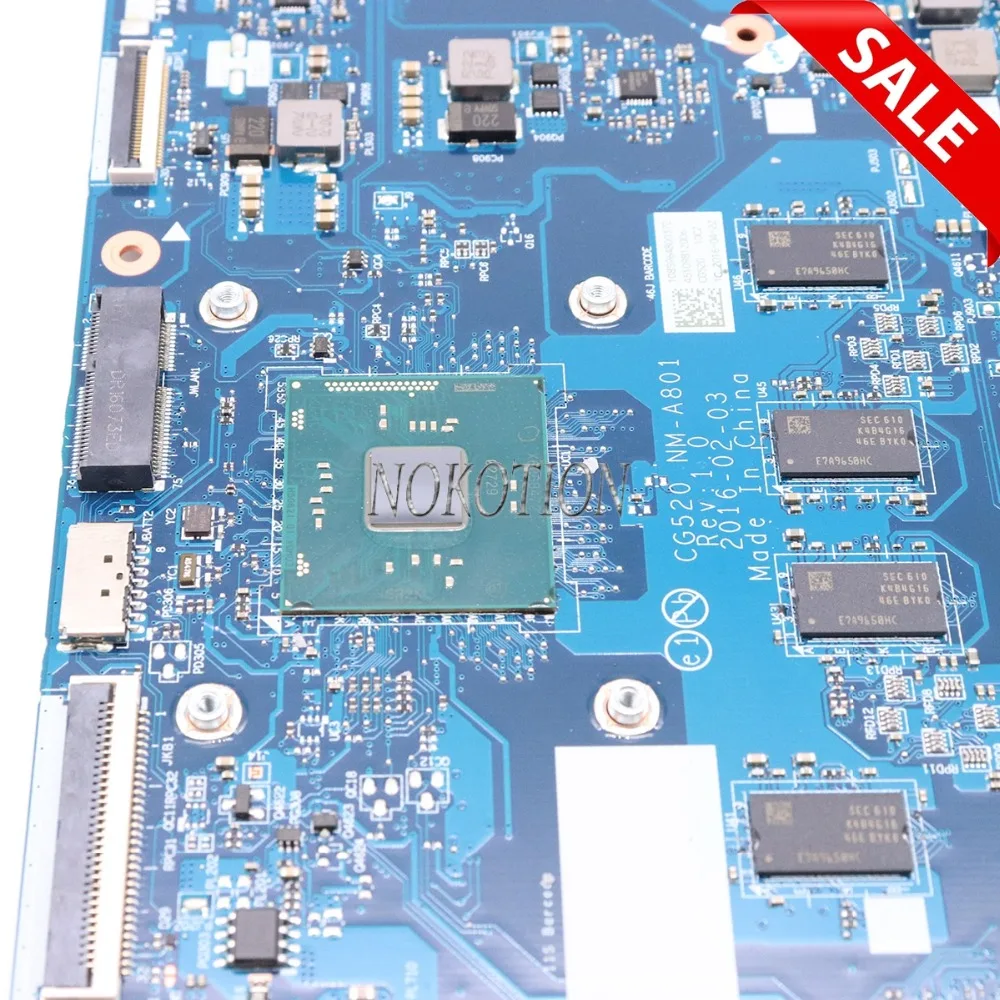 NOKOTION 5B20L46220 CG520 NM-A801 اللوحة لابتوب lenovo ideapad 110-15IBR اللوحة الرئيسية