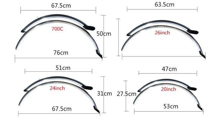 Велосипедные Крылья 2" 24" 2" 700C, Длинные Брызговики, полное покрытие, пластиковое крыло для велосипеда, колесо для велосипеда, велосипедные аксессуары, крыло для велосипеда