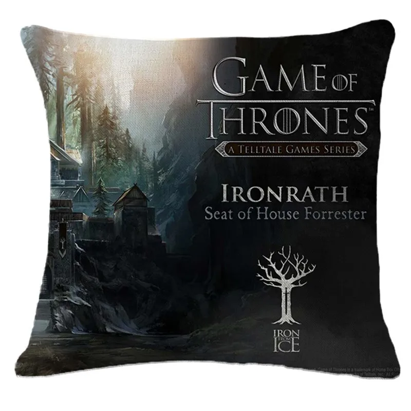 

The New Cotton Linen Cushion High Qualtity Game of Thrones Fashion Cojines Sofa Throw Pillow Home Decor Square Almofadas