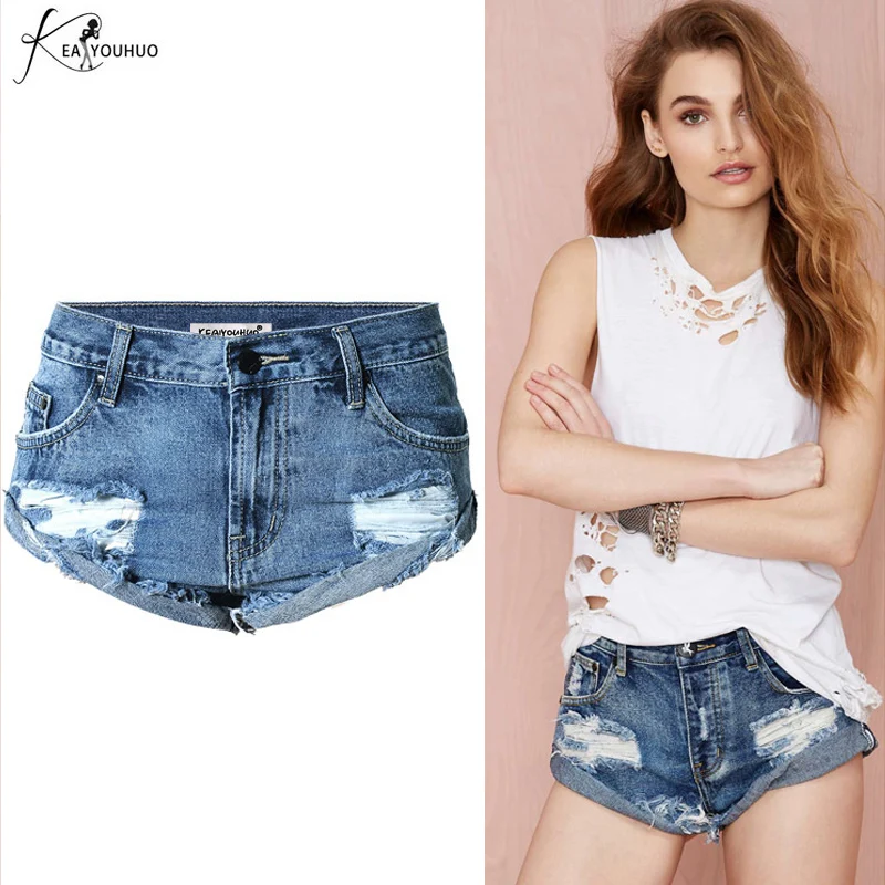 Модные летние рваные шорты с высокой талией джинсы джинсовые шорты брюки повседневные шорты для мам женские шорты Feminino брюки