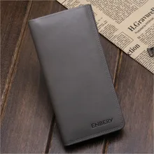 2016 New Men’s Genuine Real Leather Long Wallet Credit Card Holder Purse Handbag Case Free Shipping