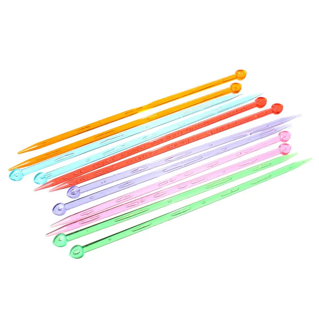 DoreenBeads Acrylic SP Knitting Needles At Random 9.0mm Diameter,35.0cm(13 6/8"),6 PCs 2015 new