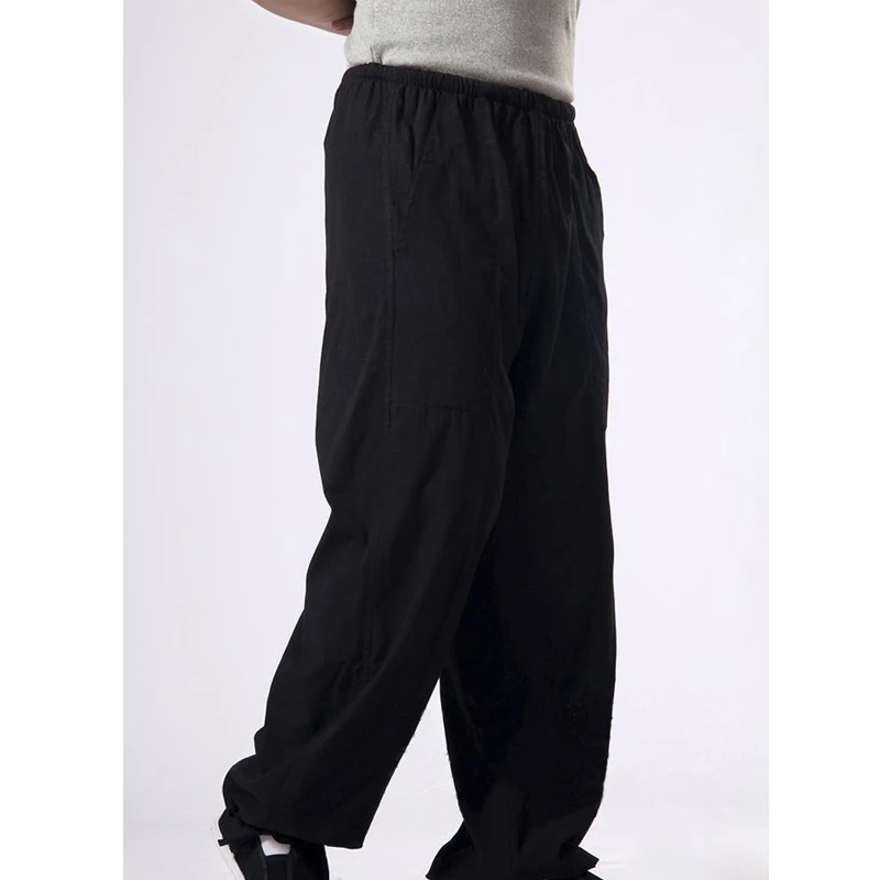 ZooBoo Men/'s Martial Arts Pants Kung Fu Linen Trousers Tang Suit Pants