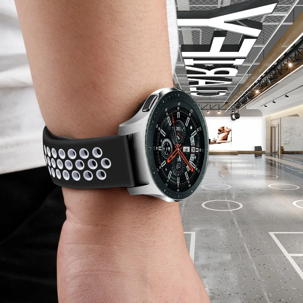 22 мм ремешок для часов samsung Galaxy Watch 46 мм gear S3 классические часы Huami Amazfit силиконовый спортивный ремешок для часов 91011
