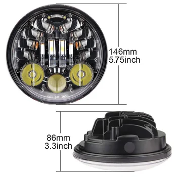 

5 3/4 inch Headlight 5.75" Motorcycle Headlamp Housing DRL Turn Signal 5.75inch Projector LED Headlight For Harley