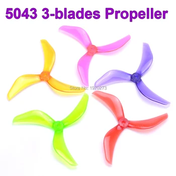 

10 Pairs / 20pcs 5043 3 blades 3-blade Propeller CW CCW for 210mm Reptile Martian 220mm 250mm FPV Racing Drone Quadcopter