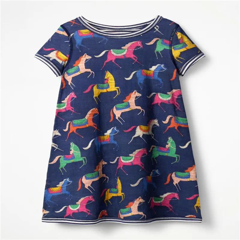 

Princess Cotton Dresses Unicorn Girls Clothing Baby Summer Animals Party Brand New Arrival Kids Short Sleeve Dresses