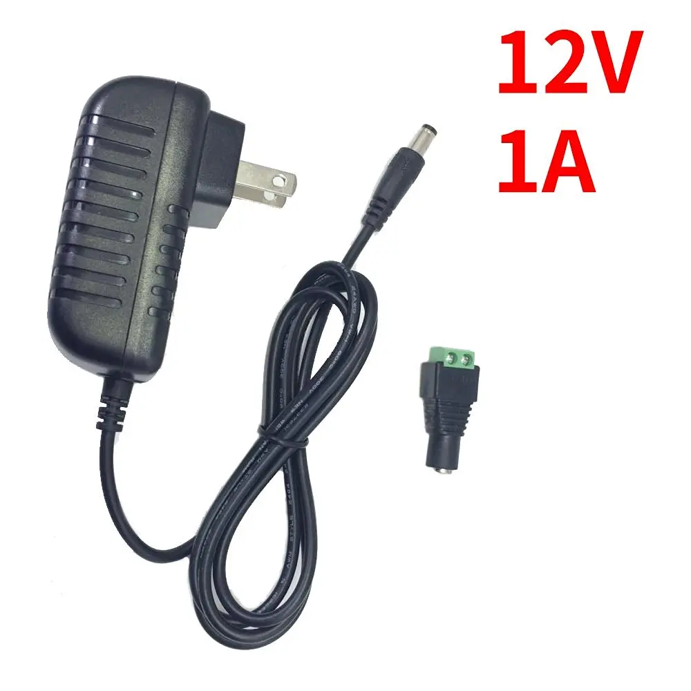 Бесплатная доставка AC/DC адаптер 1A 12 Вт настенный ul AC100 240V к DC12V с DC Женский разъем