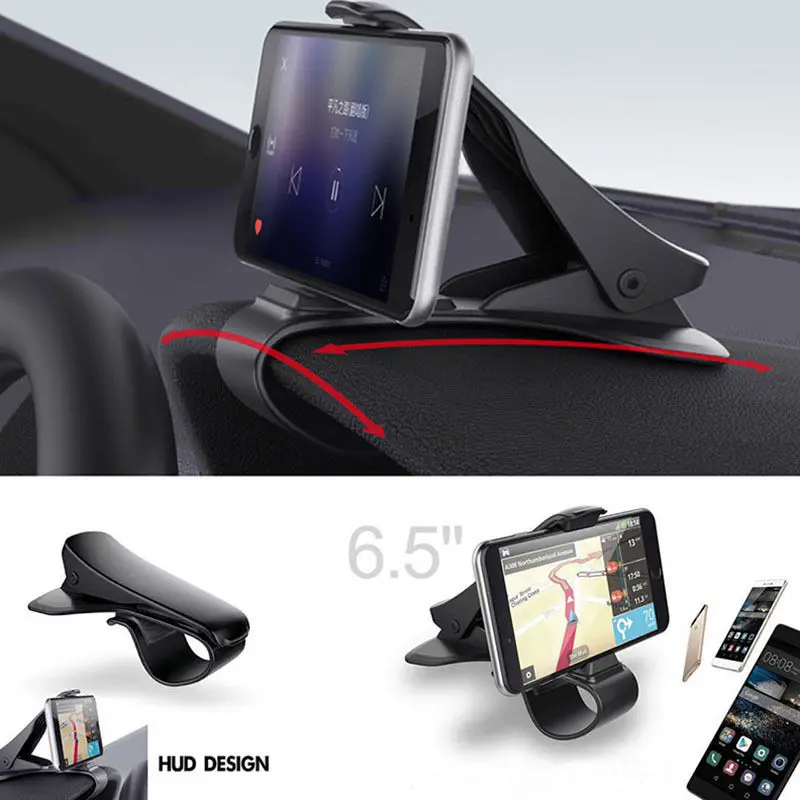 

Universal Car HUD Dashboard Mount Holder Stand Bracket Smartphone Antiskid Car Holder for 6.5Inch Mobile Phone GPS iPhone X UM