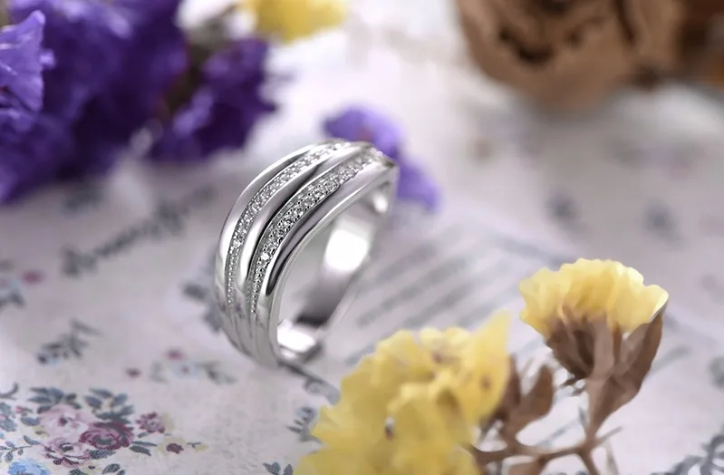 925 sterling silver rings, rings for women,engagement ring ,wedding ring,for silver ring band,for 925 wedding ring for ring finger ring DL54610A (10)
