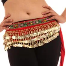 Women Belly Dance Costumes Velvet Hip Scarf Wrap Belt Women Skirt Dancewear