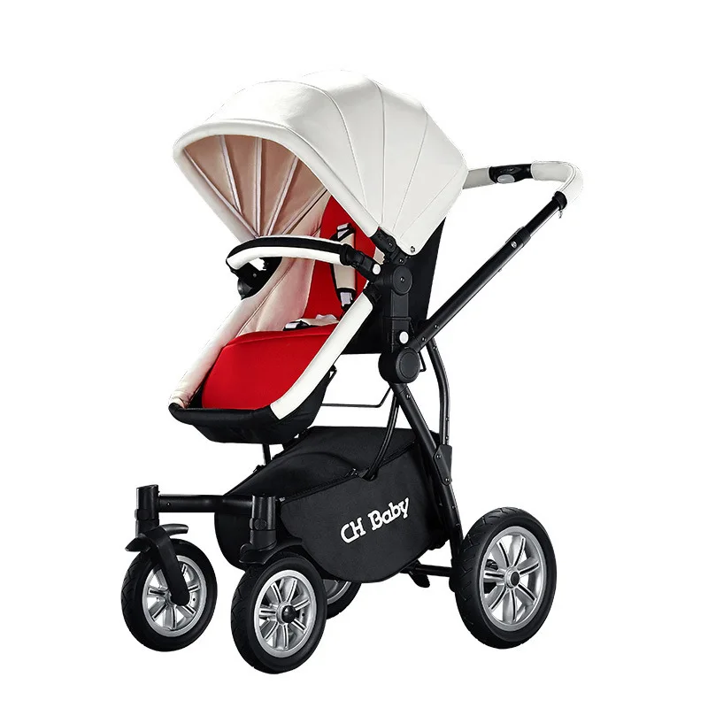 CHBABY коляска прогулочная Складная ударная двухсторонняя детская тележка детский зонт флагманская тележка весенне-летние модели - Цвет: Alpine White