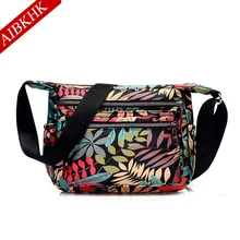 Напечатанная Водонепроницаемая нейлоновая женская сумка-хобо дорожные сумки-мессенджеры сумка через плечо для женщин Sac a основной Femme