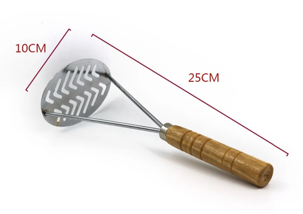 Толкатель из нержавеющей стали/Картофелемялка с широкой плитой для размешивания для гладкого пюре, фруктов, овощей, инструменты, пресс-дробилка