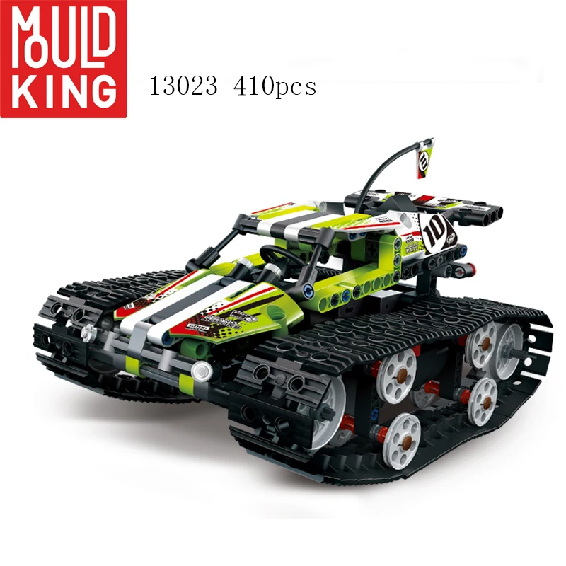 

Mould King Technic Car 13023 410pcs Remote Control Tracked Racer with Power Function Building Blocks Toy for Kids Gift
