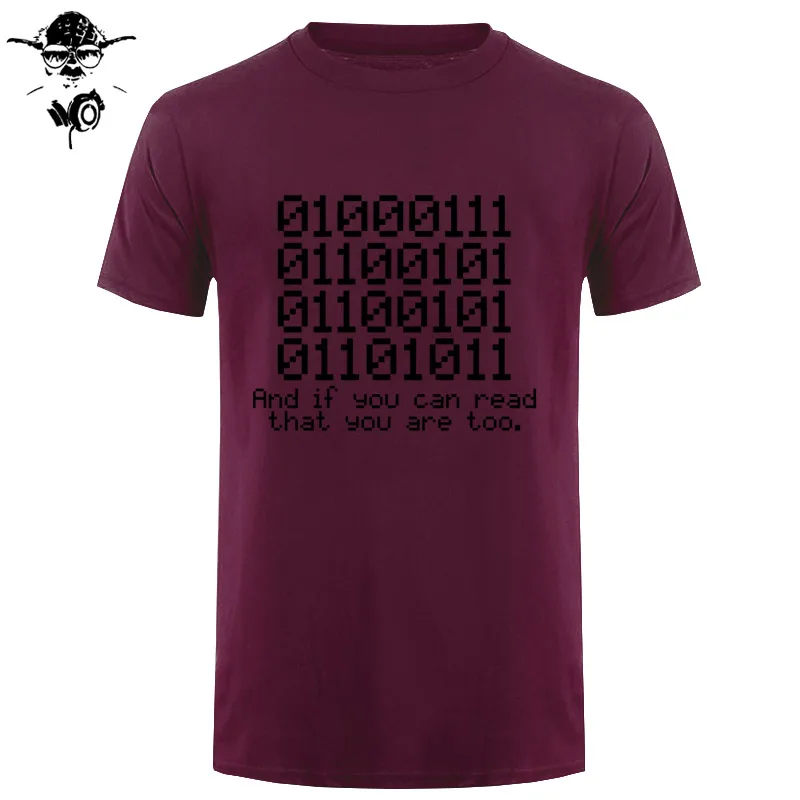 0100 бинарная футболка код чудак, дурачок Tech Computing слоган подарок Забавный подарок 123 т Модные мужские футболки с круглым вырезом футболки