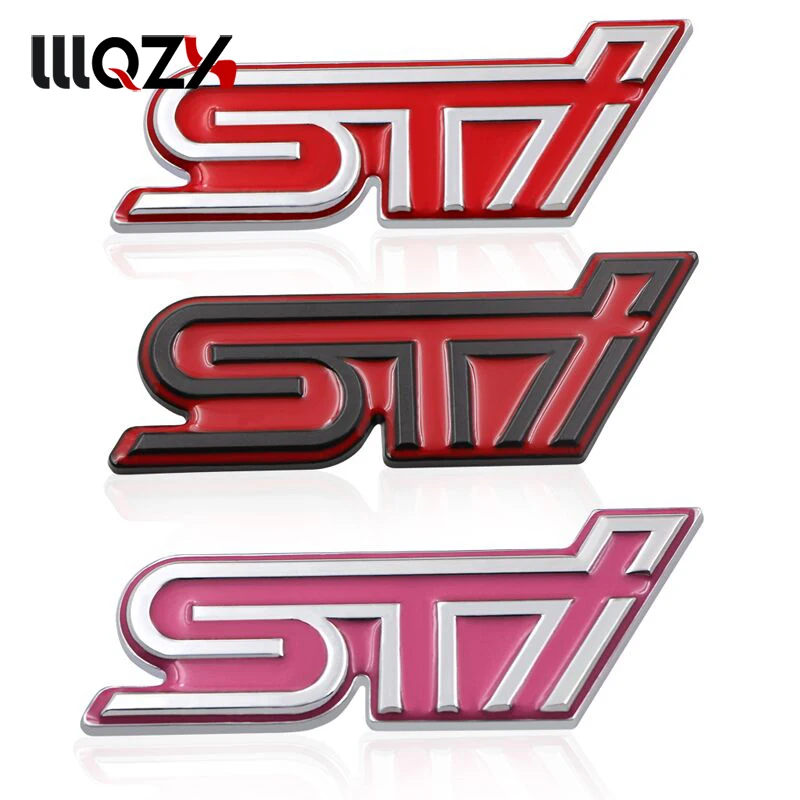 

3D Excellent Smooth Glossy Metal STI Emblem Badge Sticker for Subaru XV Legacy Forester Impreza STI WRX Car-Styling Accessories