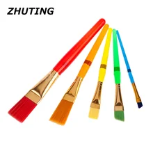 Детская кисточка для рисования с пластиковой ручкой профессиональная Акварельная кисть и Акварельная кисть для детей 5 для продажи