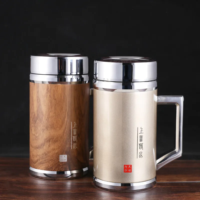 

pure silver thermos, 350ml pure silver portable thermos coffee travel Kung Fu tea cup purification water quality