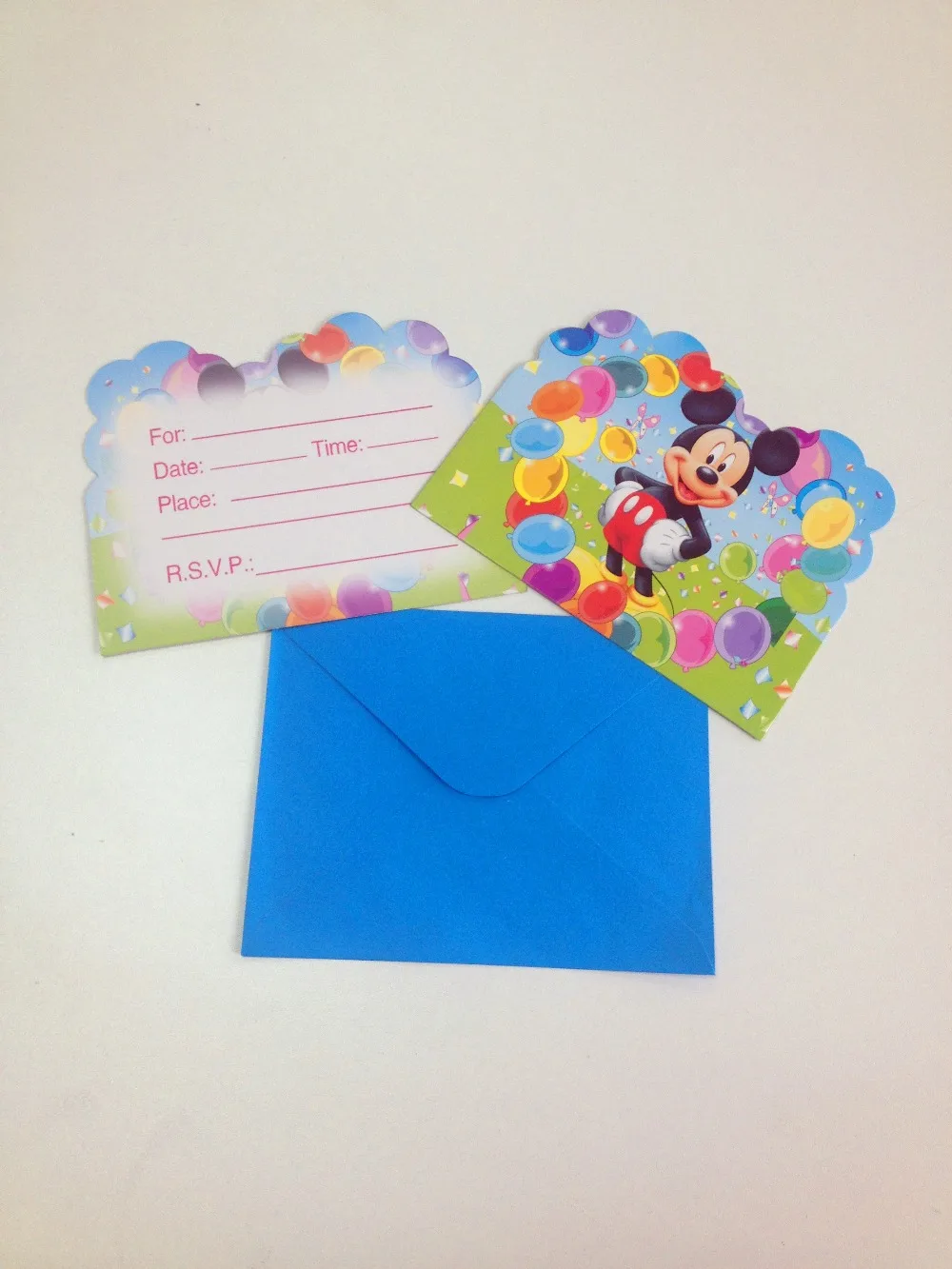  12pc/lot Mickey Mouse Party Supplies Invitation Card Children Birthday Party Supplies Decoratons Mi - 33004152578