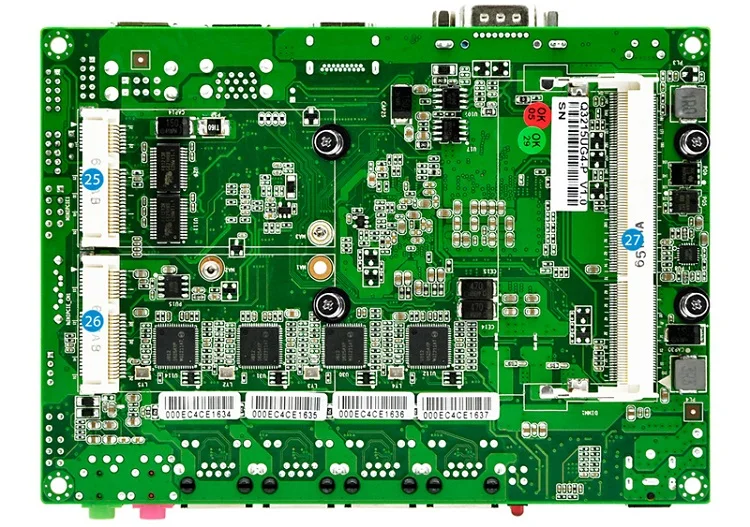 Ubuntu OEM Мини компьютер без вентиляторов Win 10 4 Gigabit Lan Ethernet HTPC Mini PC Core i3 5th безопасности AES-NI Pfsense маршрутизатор