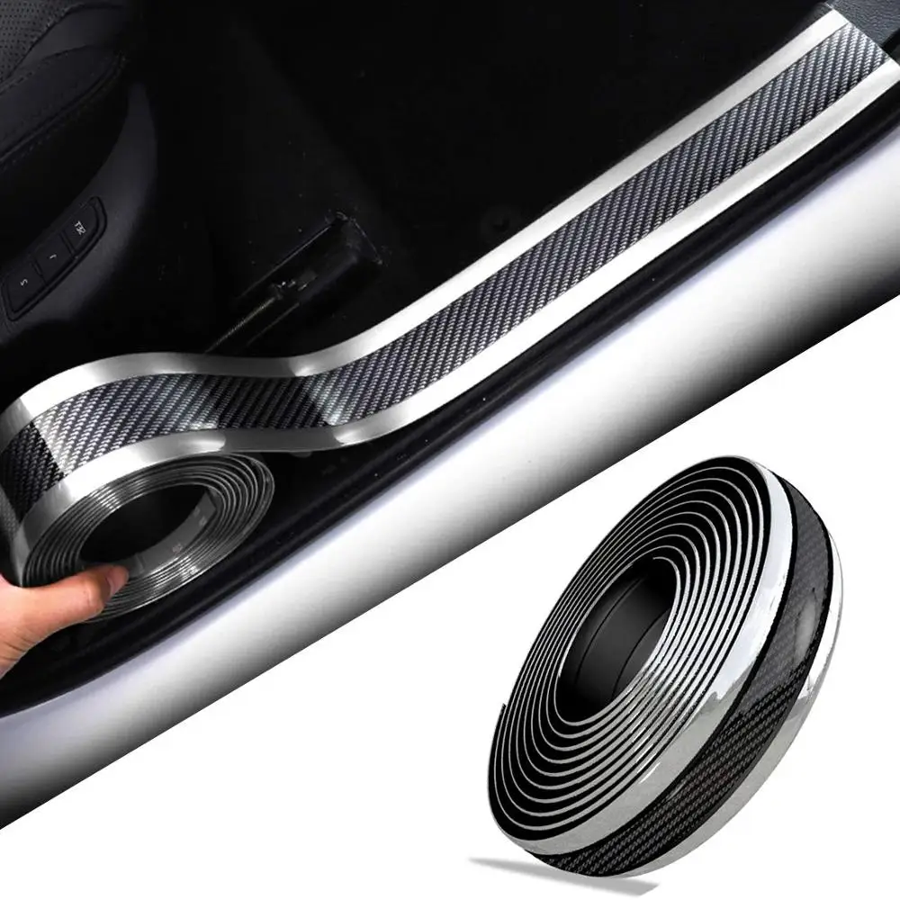 

Car Styling Car Door Sill Protector Guard Rear Bumper Protector Guard Universal Decoration For Honda Toyota Kia BMW Nissan Ford