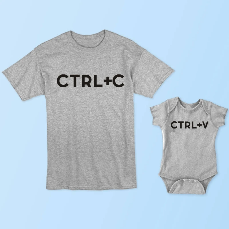 Ctrl + C футболка с принтом для папы или V детское боди подарок на день