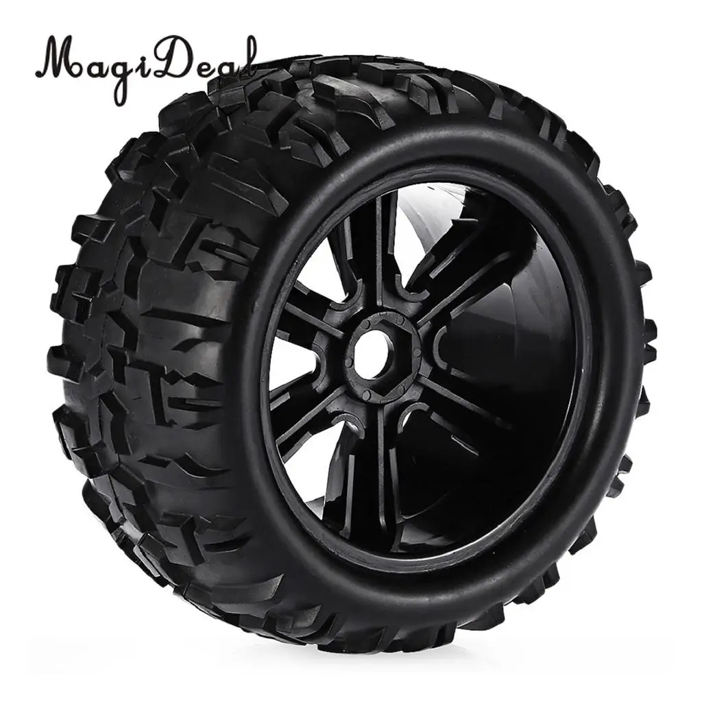 MagiDeal 2Pcs Rubber 1/8 Climbing RC Car Truck Wheels Tires 8477 for HSP Louise TRAXXAS HPI E-MAXX Savage Flux ZD Racing Parts