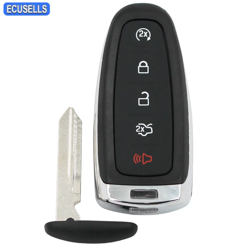 

4+1/5 Button Replacement Smart Prox Key Remote Shell Buttons Keyless Entry For Ford Edge Escape Explorer MKS MKT Uncut Blade