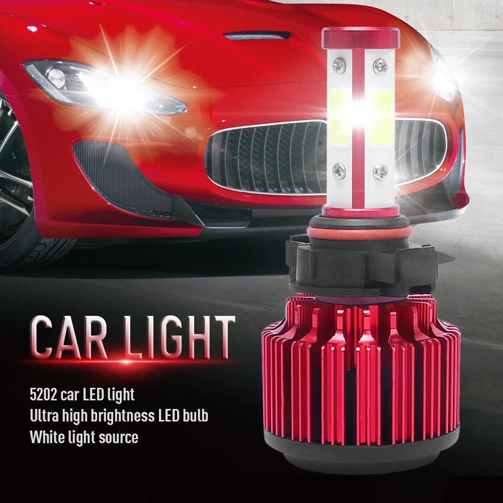 2 шт. X6-COB 6500 к авто фары Автомобильный светодиодный светильник 4 стороны светодиодные лампы для автомобиля светодиодный фар H4/HB4/9006/H11/9005 фары автомобиля