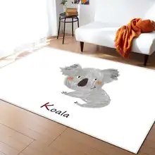 Мультяшное милое животное коала ковры для спальни дети игровой коврик Мягкая фланелевая пена памяти чайный столик Коврики для гостиной