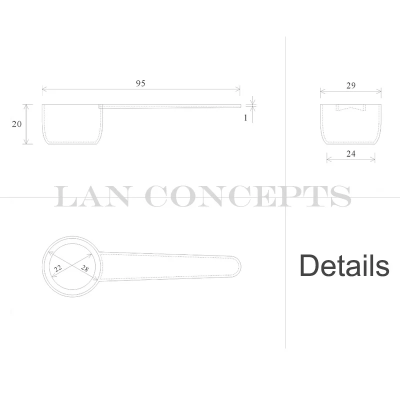 5g 10ml plastic measuring spoon PP measure scoop 6