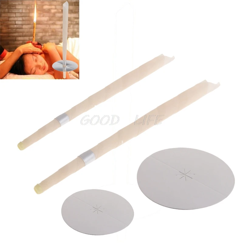 2 Sets Ear Candles Health Care Wax Removal Cleaner Treatment Therapy