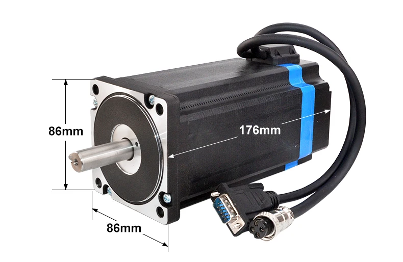 Nema 34 1,7 нм замкнутый контур шаговый двигатель комплект Nema34 6A Гибридный шаг Серводвигатель+ Драйвер CL86T и 2 шт м удлинительные кабели