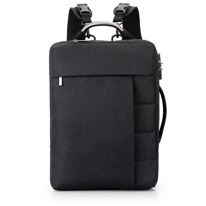Рюкзак для ноутбука 15,6 дюймов, мужской рюкзак, многофункциональный городской рюкзак с защитой от кражи, мужские водонепроницаемые школьные сумки, рюкзак для путешествий - Цвет: Черный