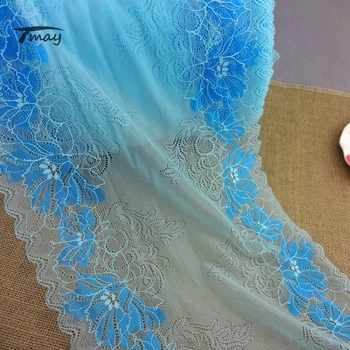 

#1504 Lace 24CM Wide Stretch Elastic Lace Mesh Fabric Trim Ribbon Trimming Home Decorative Ornaments