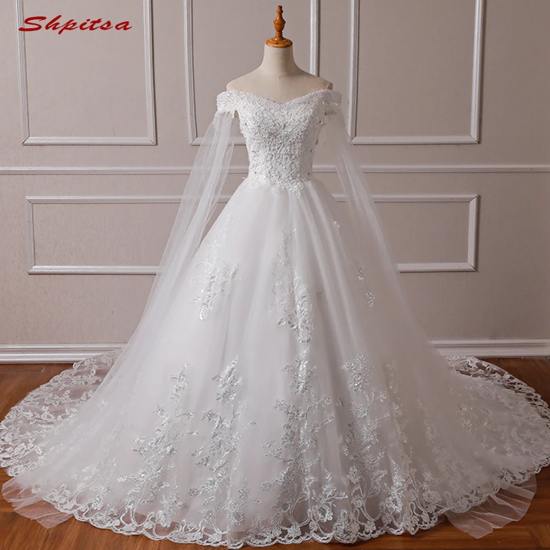 

White Ivory Ball Gown Wedding Dresses Women Princess Weeding Weddingdress Tulle Lace 2019 Bride Bridal Plus Size Wedding Gowns