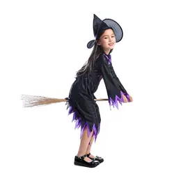 Хэллоуин Летающий костюм ведьмы для детей ремень с Bat девочек Карнавальный ведьма ролевые игры Косплэй детские фантазии Наряжаться