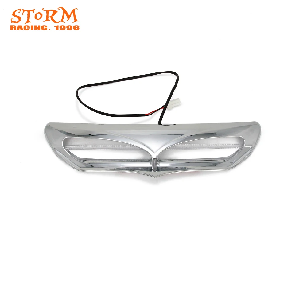 

Chrome and Black Batwing Fairing LED Lighted Vent Accent For Harley Touring 2014-2017 14 15 16 17 2014 2015 2016 2017