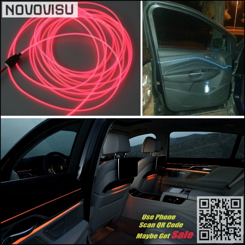 Novovisu для Dodge Viper фазы Автомобильный интерьер окружающего освещения Панель подсветка для автомобиля внутри Прохладный тюнинг полосы оптоволоконный свет волокно